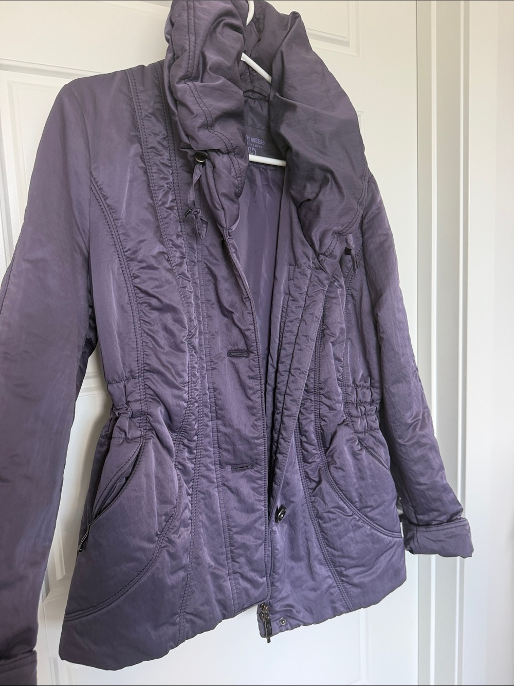 Gerry Weber Quilted tailored Puffer Jacket in Dusty Lavender - Picture 4 of 6